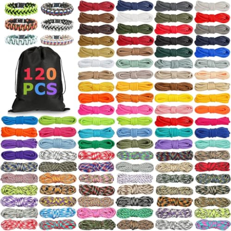Paracord 550 Feet - 120 Pcs Paracord 550 10 Feet