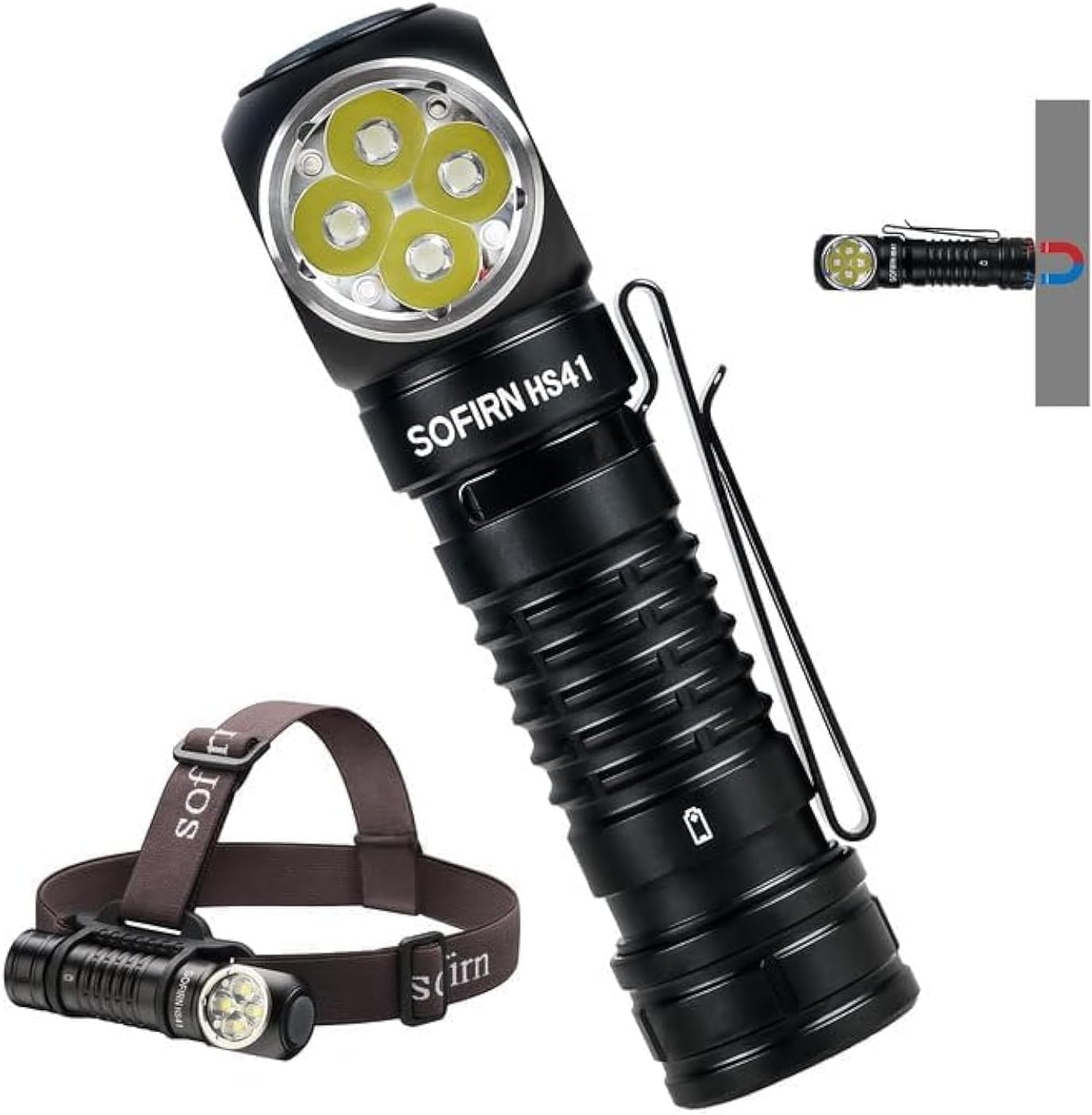 Headlamp Waterproof Rechargeable - 4000 Lumen Rechargeable Headlamp with Magnetic