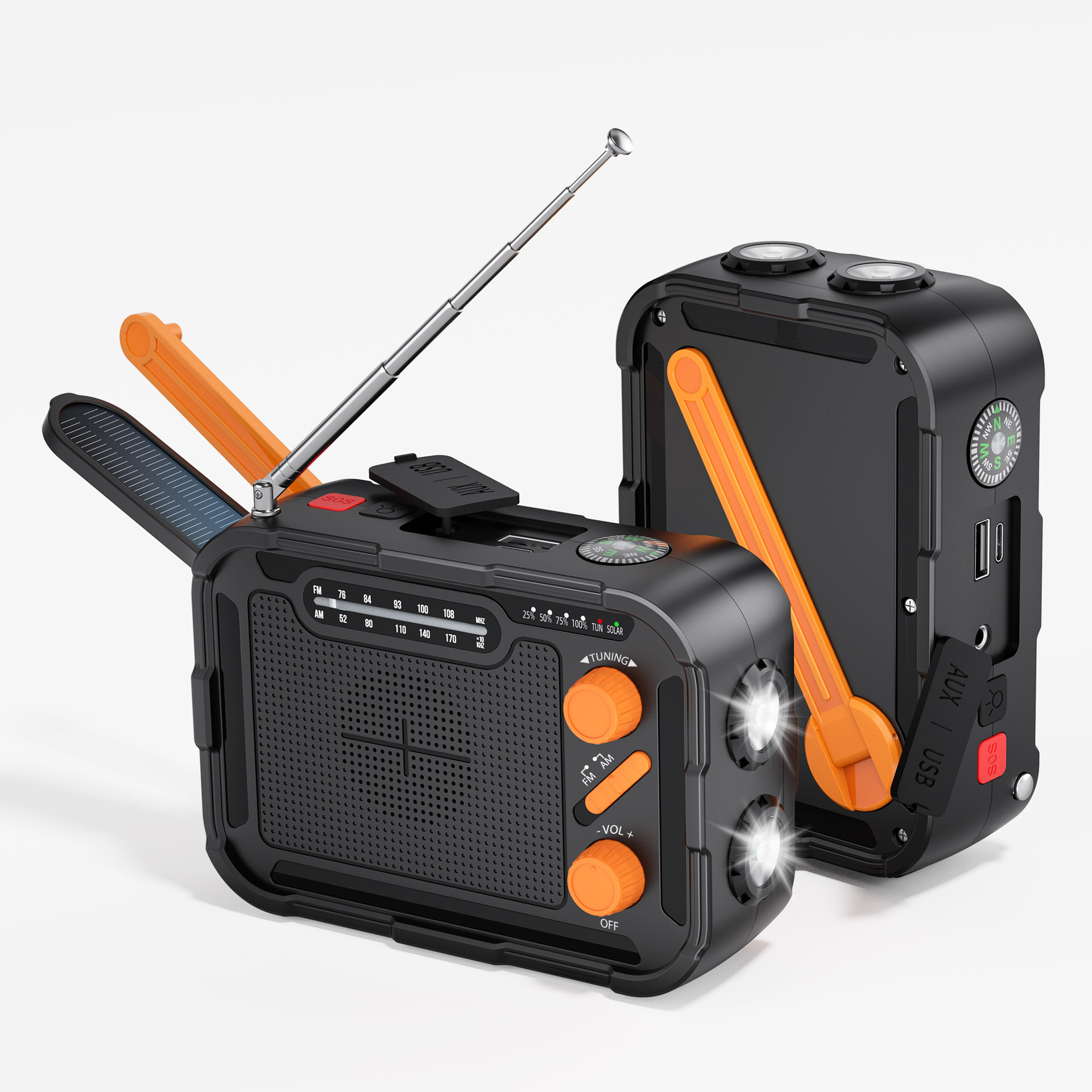 Hand-cranked Power Generation  – Emergency Radio Solar Bewertung und Preis