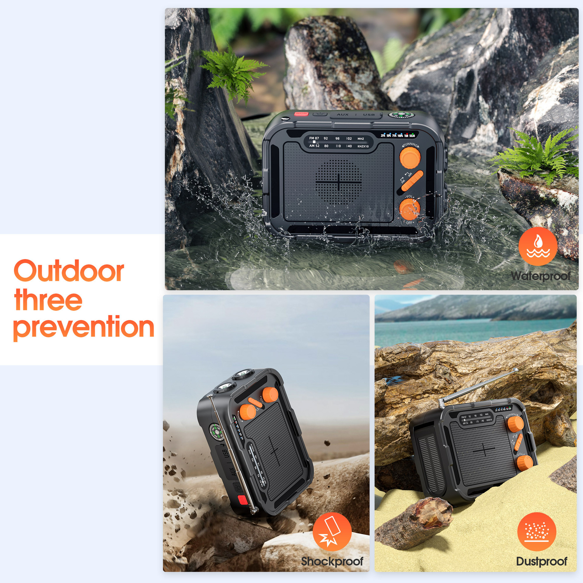Hand-cranked Power Generation  – Emergency Radio Solar Bewertung und Preis