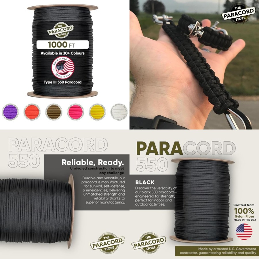 Type III 550 Paracord - 1000 F – Paracord 550 Feet Bewertung und Preis