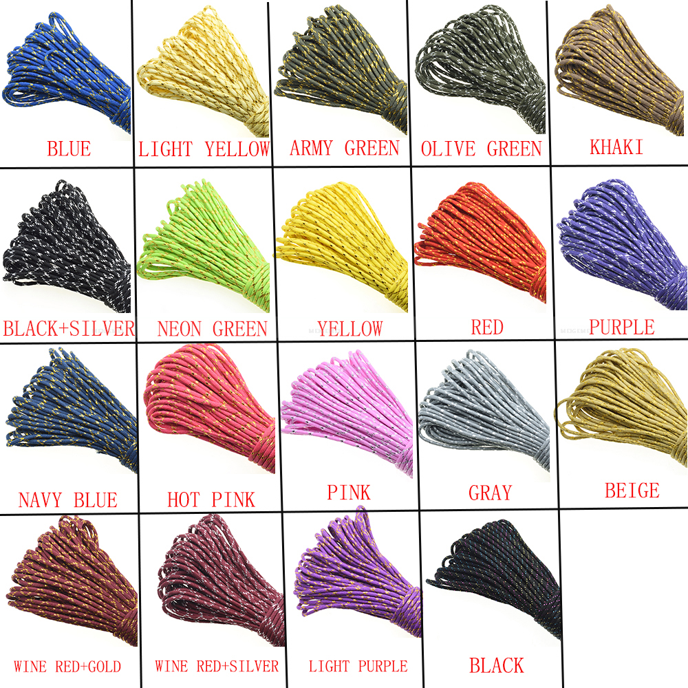 1pcs New Gold Silver Cord 550  – Paracord 550 Feet Bewertung und Preis