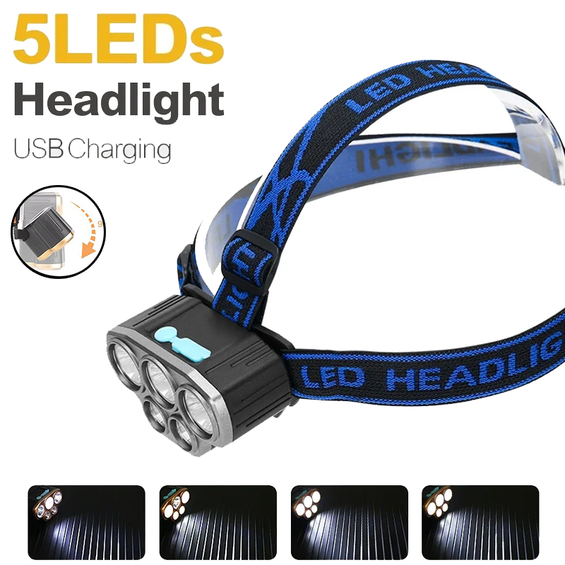Rechargeable 5 LED Headlight U – Headlamp Waterproof Rechargeable Bewertung und Preis