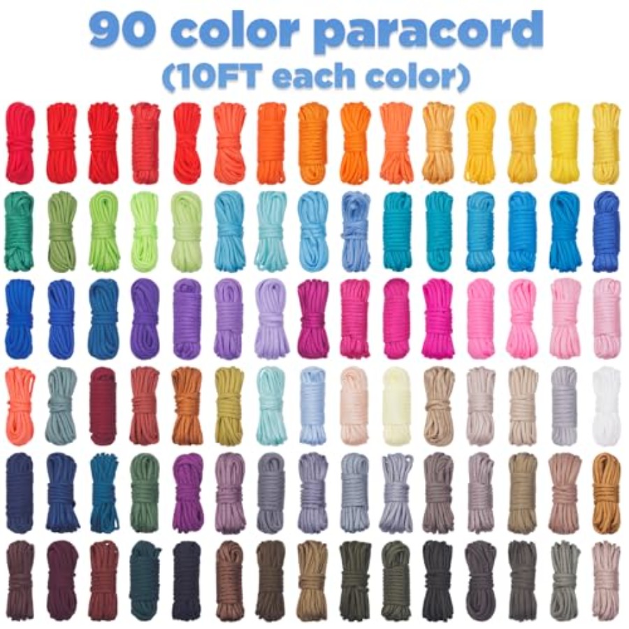 90 Colors Paracord 550 - 10 Fe – Paracord 550 Feet Bewertung und Preis