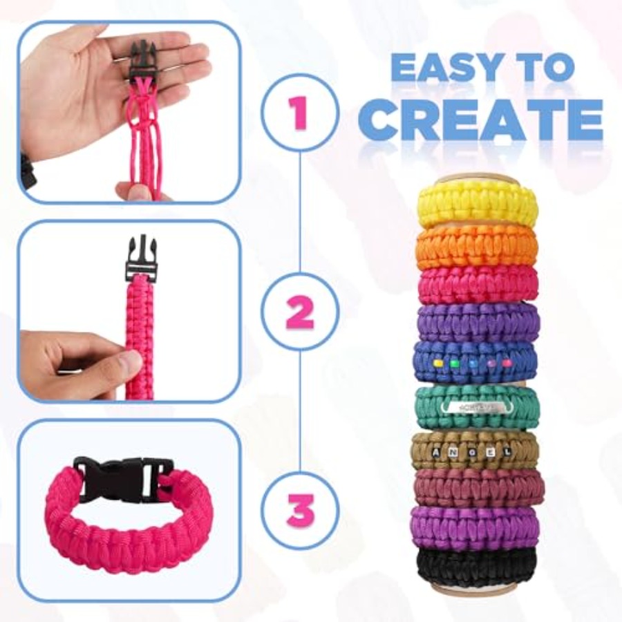 90 Colors Paracord 550 - 10 Fe – Paracord 550 Feet Bewertung und Preis