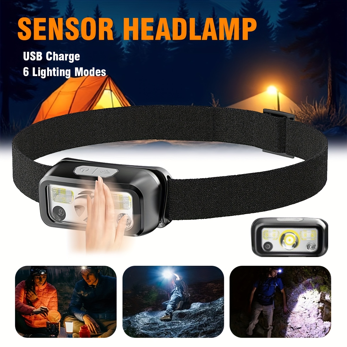 Powerful COB LED Sensor Headla – Headlamp Waterproof Rechargeable Bewertung und Preis