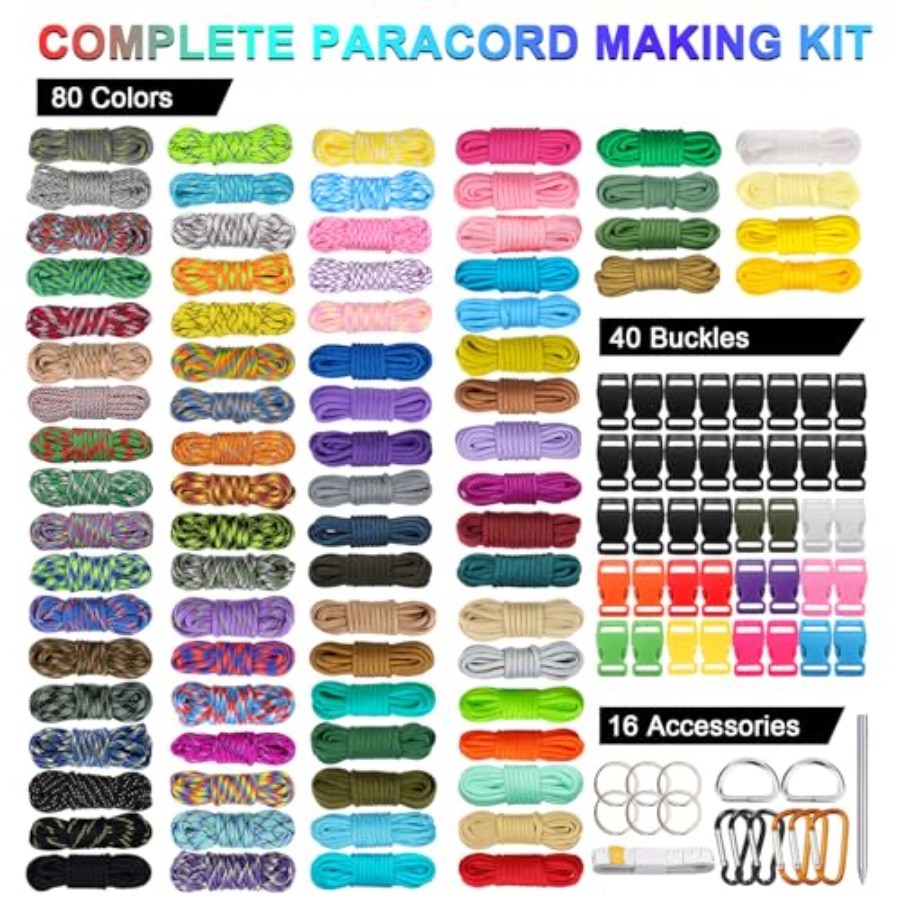 80 Colors Paracord Cord 550 Pa – Paracord 550 Feet Bewertung und Preis