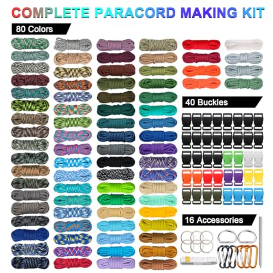 80 Colors Paracord Cord 550 Pa – Paracord 550 Feet Bewertung und Preis