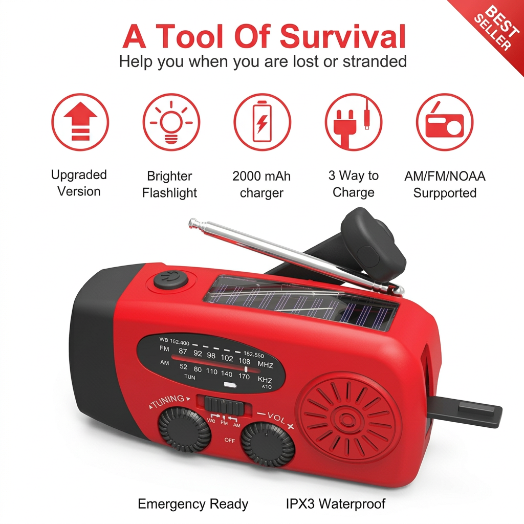 2000mAh Battery Portable Solar – Emergency Radio Solar Bewertung und Preis