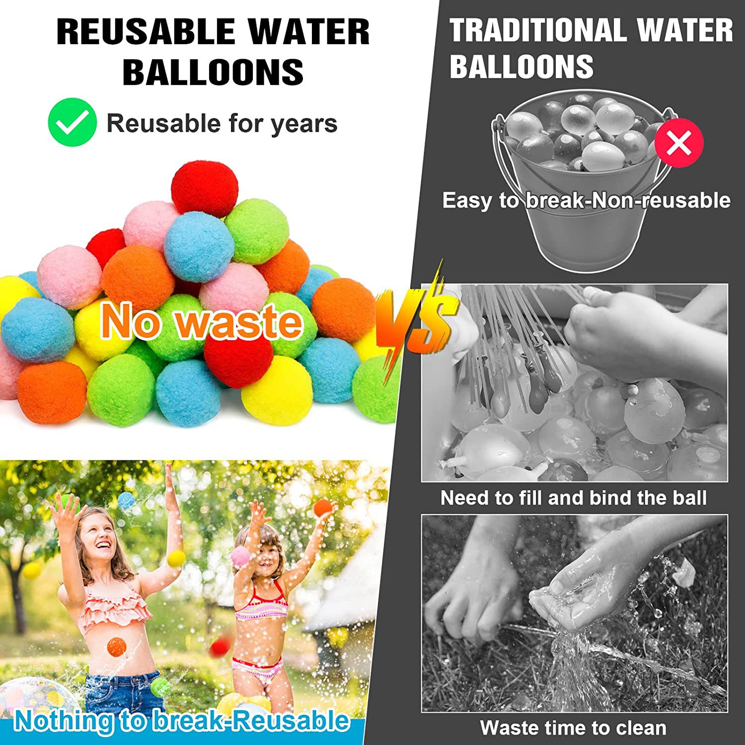 12/30/60Pcs Reusable Water Bal – Outdoor Adventure Game Bewertung und Preis